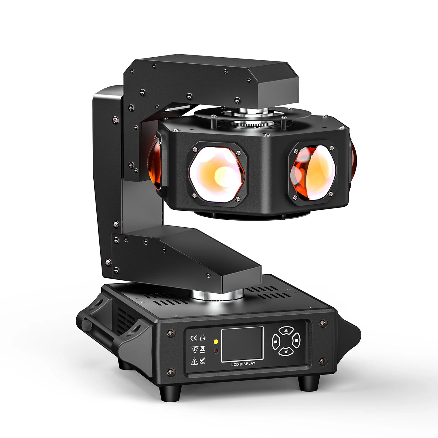 Moving Head Beam Licht – DJ Licht – Podiumverlichting – Discolamp – Feestverlichting – EU Plug – Krachtige 240W RGBW LED – 360° Draaibaar - QUORE