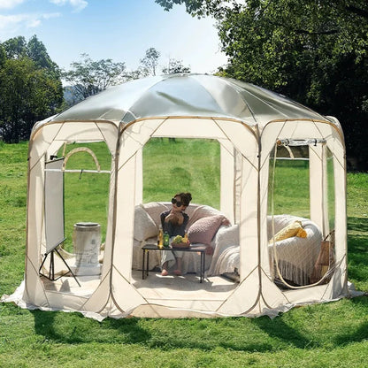 Pop-Up Tent – Bubble Tent – Buiten Tent – Transparante Tent – Waterdicht PVC – Ruim Voor 4-6 Personen - 3X3m - Wit