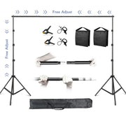 SH Background Stand Support System Photography Studio Backdrop Kit Holder with Carry Bag for Muslins Backdrops,Paper and Canvas