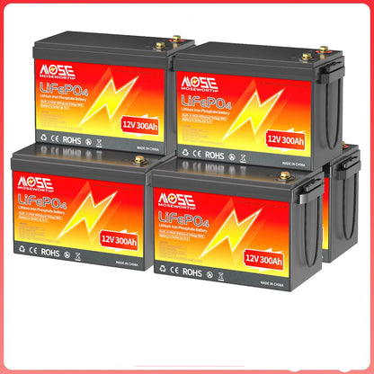 12V 300Ah LiFePO4 Accu – Lithium Accu – Camper Accu – Boot Accu – Solar Accu – Compact & Lichtgewicht – 7000 Cyclus Levensduur