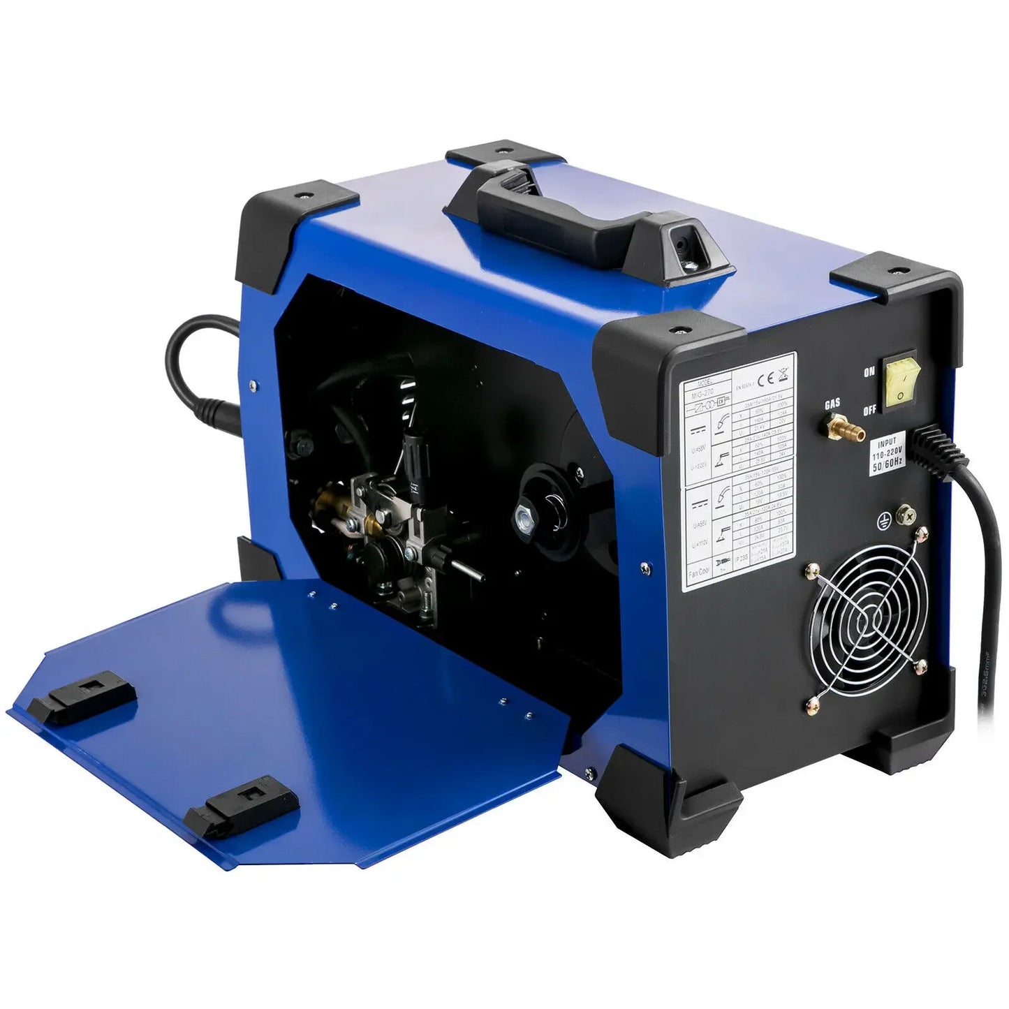 3-in-1 Lasmachine – Inverter Lasapparaat – MIG MMA TIG – Verstelbare Stroomsterkte 50-270A – Compact Draagbaar – IGBT Technologie - Blauw