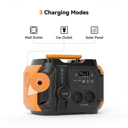 Draagbare Power Station – Mobiele Accu – Externe Batterij – Oplaadstation – 540Wh Capaciteit – Meerdere Uitgangen