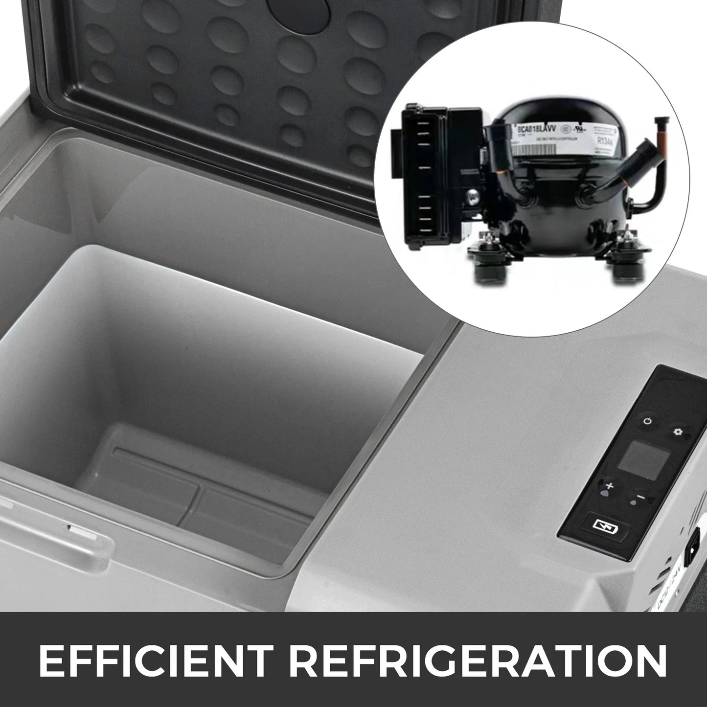 SucceBuy 30L 40L 50L Car Refrigerator Portable Compressor Fridge Freezer W/ Wheel & Draw Bar for Camping Picnic Boating Caravan