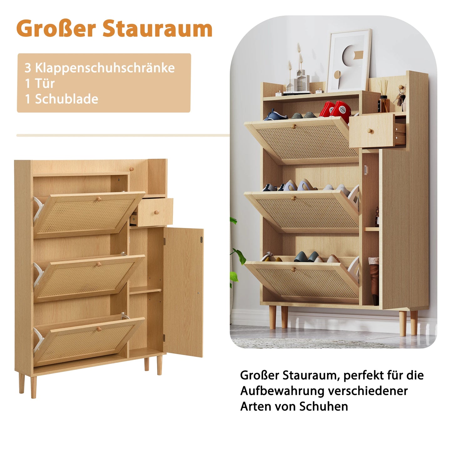 Schoenenkast – Schoenenopberger – Schoenenrek – Schoenenkabinet – Schoenenelement – Ruimtebesparend – Stevig – Compact - QUORE