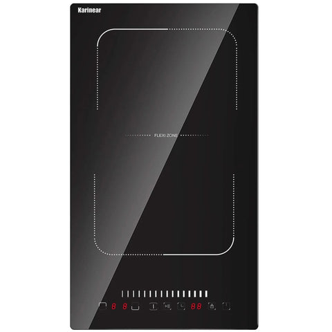 Inductie kookplaat - Induction Hob - Induction Cook Top - Inductie Fornuis - Elektrische Brander - 2 branders - 3500W - 12'' inbouw inductiekookplaat - met gecombineerde zone - Veiligheidsslot - Timer - Pauze - Zwart