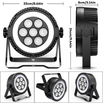 RGBW LED Par Verlichting – Stage Lamp – DJ Verlichting – Theaterlicht – Feestverlichting – EU Plug – 70W Vermogen – DMX512 Geluidgestuurd