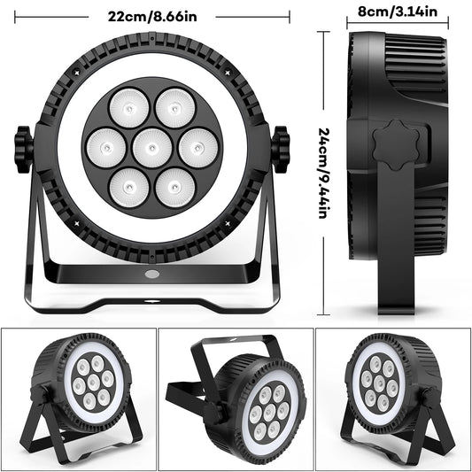 RGBW LED Par Verlichting – Stage Lamp – DJ Verlichting – Theaterlicht – Feestverlichting – EU Plug – 70W Vermogen – DMX512 Geluidgestuurd