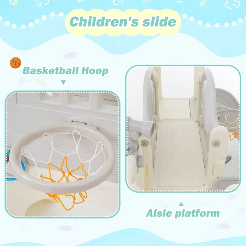 Speelset – Speeltoestel – Kinderspeelset – Buiten Speelplek – Dubbele Glijbanen – Veilig Kunststof - QUORE