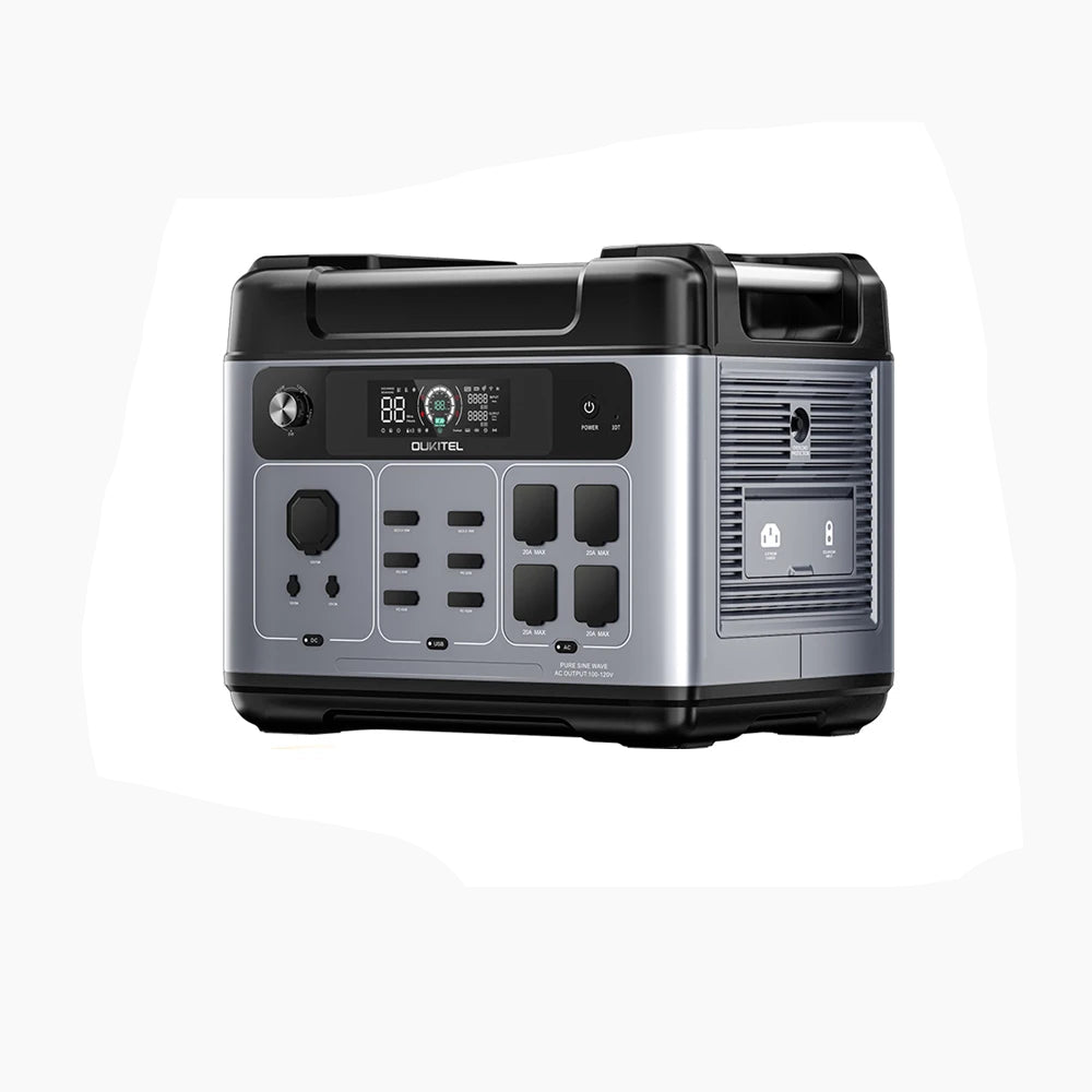 Powerstation – Draagbare Accu – Mobiele Generator – Noodstroomvoorziening – Camping Accu – 2048Wh Capaciteit – 2400W Continu Vermogen