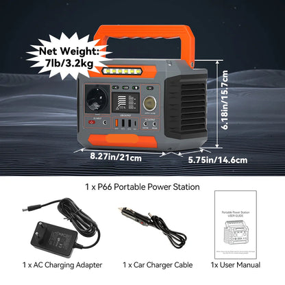 Draagbare Power Station – Mobiele Stroomvoorziening – Powerbank – Backup Accu – 62.400 mAh Capaciteit – 300W Vermogen