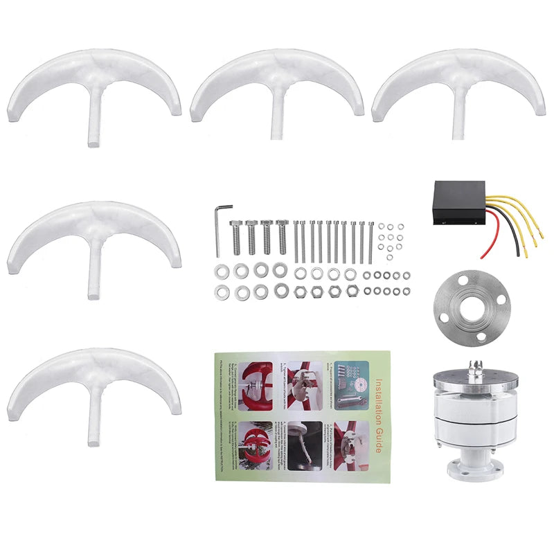 Verticale Windturbine – Windgenerator – Duurzame Energie – Kleine Windmolen – 3000W Vermogen – 48V Output