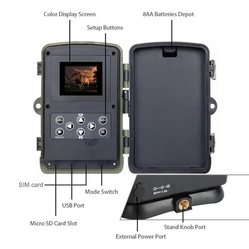 4G Wildlife Camera – Trail Camera – Jachtcamera – Beveiligingscamera – Natuurcamera – 36MP Foto’s – 4K Video Qualiteit