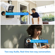 Beveiligingscamerasysteem - met 8 CH POE HD NVR - 5 Megapixels - 4 camera's - QUORE