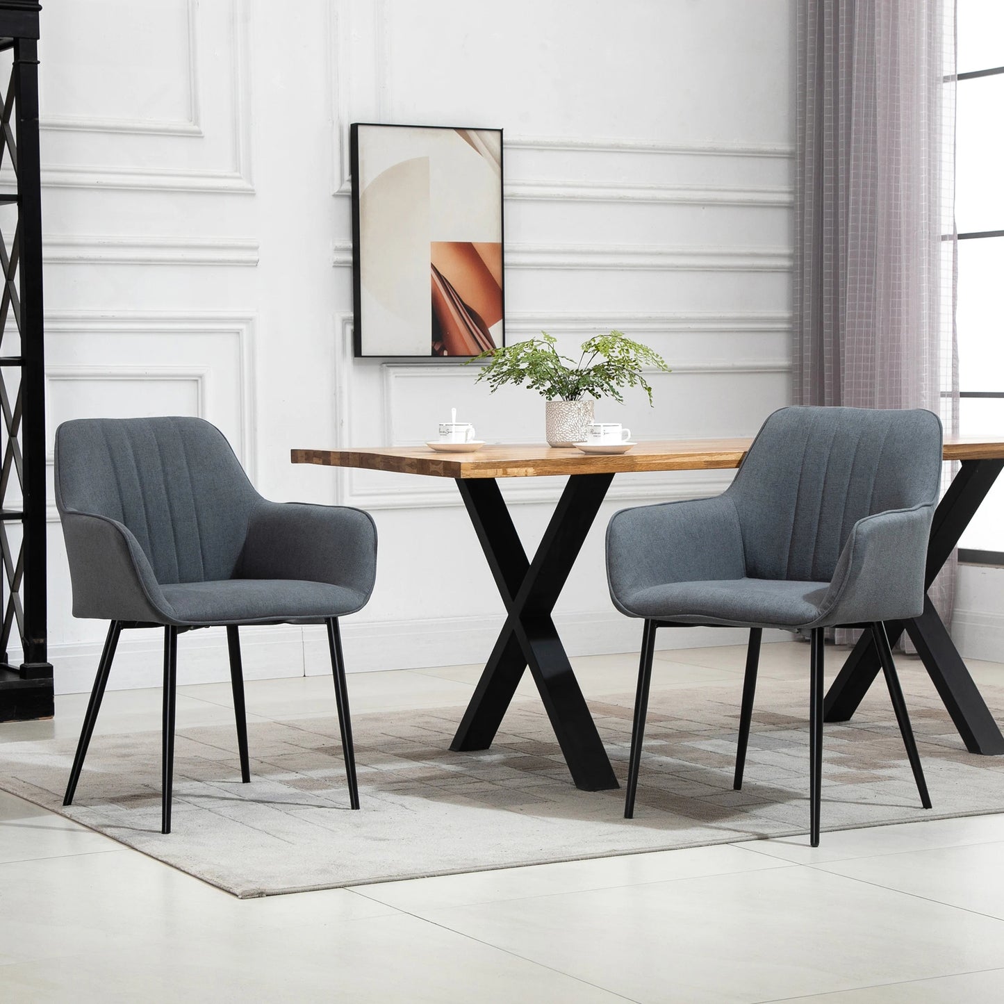 Stoelen – Eetkamerstoelen – Tafelsstoelen – Comfortabele Stoelen – Scandinavisch Design – Ergonomisch – Metalen Pootjes - QUORE