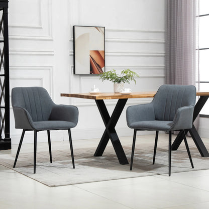 Stoelen – Eetkamerstoelen – Tafelsstoelen – Comfortabele Stoelen – Scandinavisch Design – Ergonomisch – Metalen Pootjes - QUORE