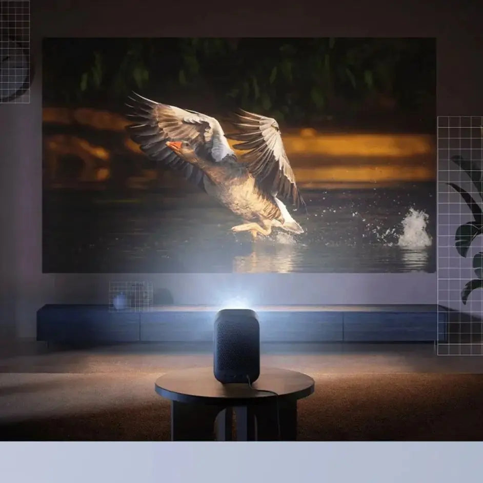 Mini Beamer - Projector - Digitale Beamer - Draagbaar - 1080P - HD - Met Dolby Audio - Autofocus - 200 ISO Lumens - 200 ANSI - 11.8 × 14.2 × 17.6 cm - Zwart