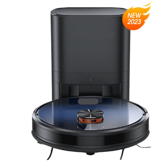 Robotstofzuiger - Vacuum Cleaner - Roborock - Draadloze - Dweilrobot - 3000Pa Zuigkracht - en Mop met Auto-Empty Station - LDS Navigatie - Slimme Thuis Nat en Droog
