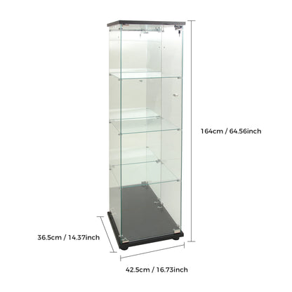Glazen Vitrinekast – Vitrinekast – Displaykast – Opbergkast – Showkast – Gehard Glas – Ingebouwde LED-verlichting