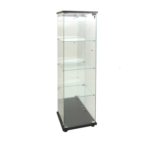 Vitrinekast – Glasvitrine – Displaykast – Vitrinekast Met LED – Gehard Glas – Met Slot – 36,5x42,5x164 cm