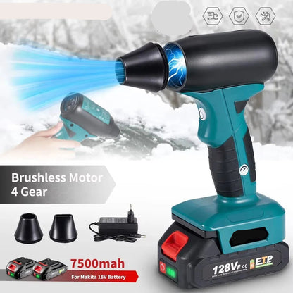 Luchtblazer - Turbo Blazer - Accu - Brushless Motor - 4 Snelheden - 30 m/s Windkracht - 13.000 RPM - 18V - 160W - Draadloze Blaasfunctie - voor Stof - Auto en Werkplaats - Zonder Accu