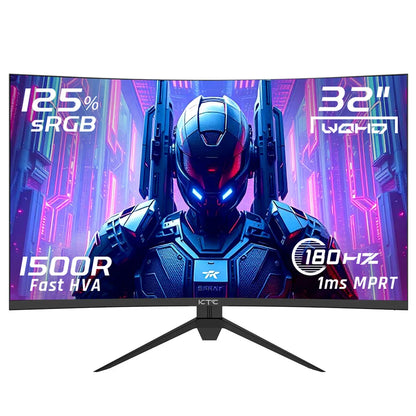 Gaming Monitor – Gamerscherm – Curved Monitor – 32 Inch Scherm – QHD Beeldscherm – 180Hz Verversing – 1ms Reactietijd - QUORE