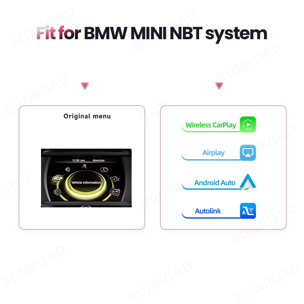 Carplay Module – Carplay Interface – Android Auto Module – Autoradio Upgrade – Draadloze Connectiviteit – Plug & Play Installatie – Compatibel Met Mini NBT System – Veilig En Gebruiksvriendelijk - QUORE