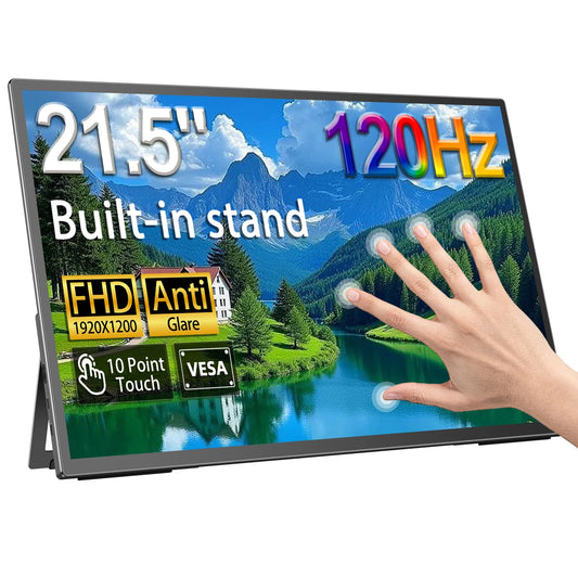 Draagbare Touch Monitor – Mobiele Monitor – Extern Scherm – Gaming Scherm – Extra Beeldscherm – 21,5 Inch – 120Hz Verversingssnelheid – Full HD IPS Display