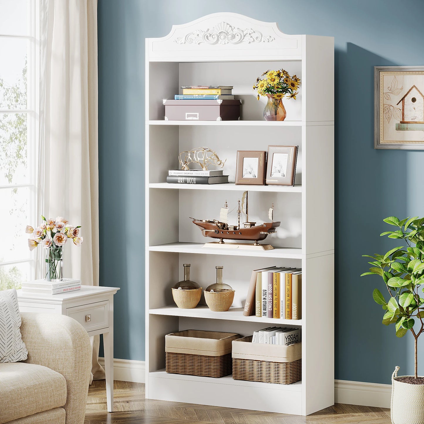 Schoenenkast – Opbergrek – Schoenrek – Kast – 5 Ruime Vakken – Modern Minimalistisch Design