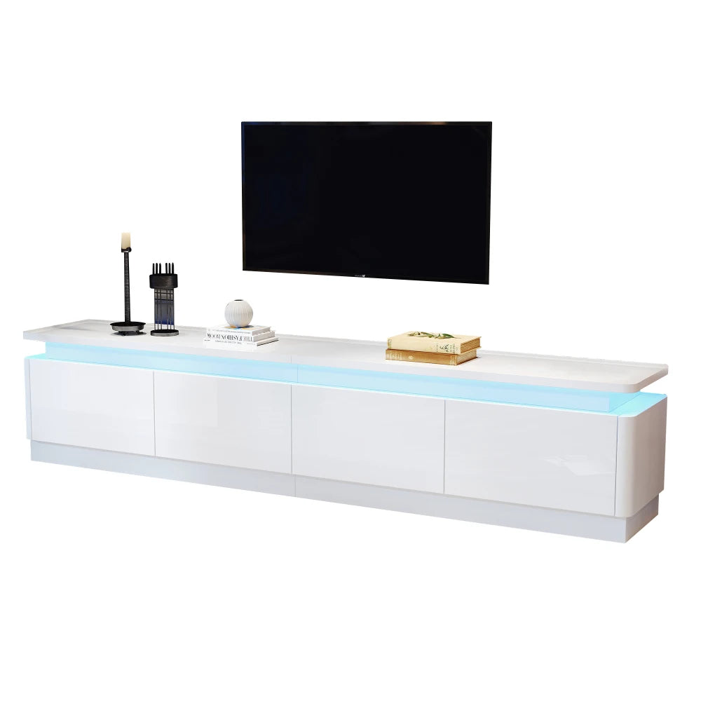 TV Meubel – TV Kast – TV Dressoir – TV Meubels – TV Stand – 180x34x40 cm – 4 Lades – LED Verlichting – Hoogglans – Geschikt voor 80 Inch TV