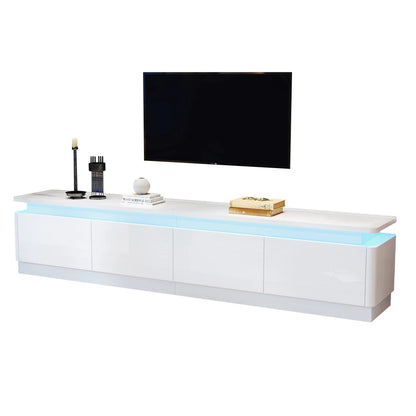 TV Meubel – TV Kast – TV Dressoir – TV Meubels – TV Stand – 180x34x40 cm – 4 Lades – LED Verlichting – Hoogglans – Geschikt voor 80 Inch TV