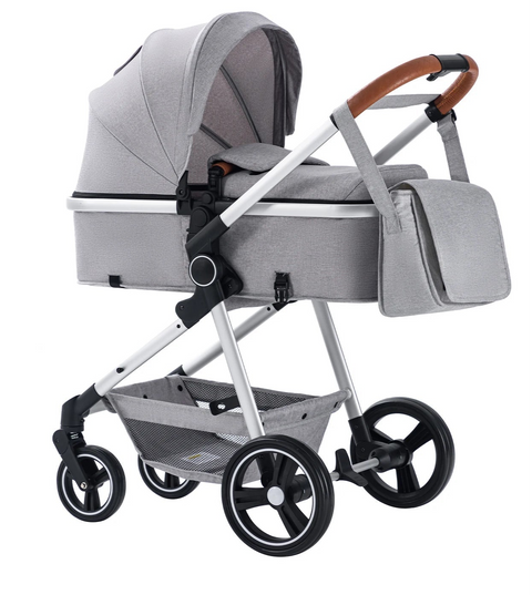 kinderwagen - Jogging buggy - Runner - Lichtgewicht kinderwagen - Baby kinderwagen - Kinderwagen - 3 in 1 Opvouwbare Kinderwagen - hoog Aluminium Frame - Luxe - Kinderwagen voor Pasgeboren Baby's - Grijs