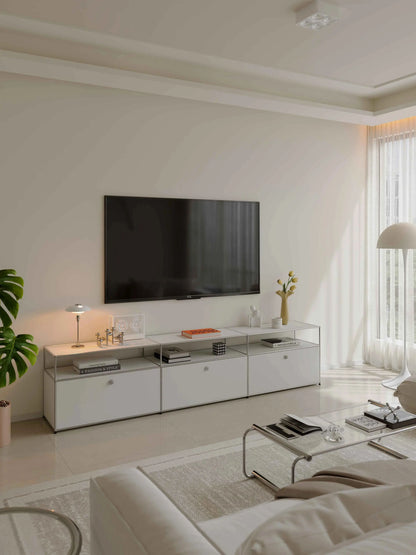 TV-Kast – TV-Meubel – Media Meubel – Woonkamer Kast – Roestvrij Staal – Modern Metalen Frame - Stijl 1