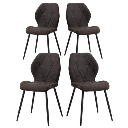 Eetkamerstoelset van 4 - Stoelen - Keukenstoel - Scandinavisch minimalistisch - Zwart