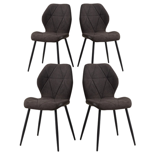 Eetkamerstoelset van 4 - Stoelen - Keukenstoel - Scandinavisch minimalistisch - Zwart