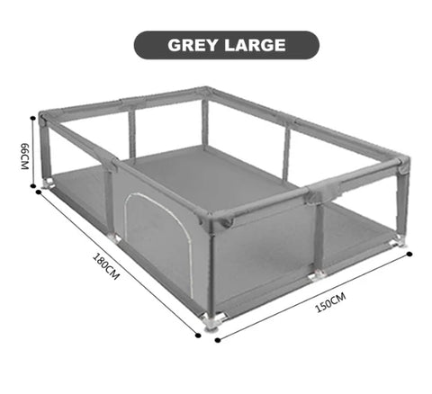 Grondbox Baby - Speelbox - Baby Playpen - Kruipbox voor Baby - Grondbox Kruipbox - Veilige Speelomgeving - Speelbox - Baby box - 180x150cm - Grijs