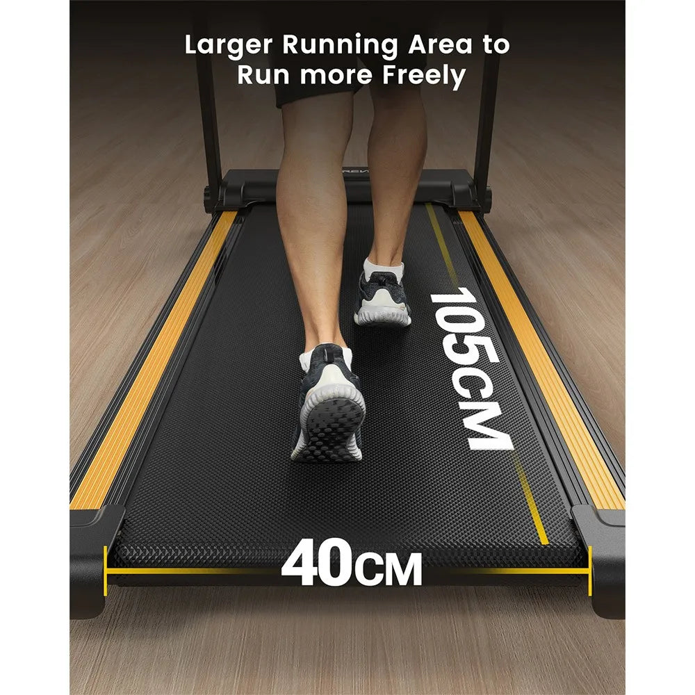 Inklapbare Loopband – Loopband Voor Thuis – Fitnessapparaat – Hardloopband – Treadmill – 12 HIIT Programma’s – Compact En Antislip Loopvlak 105x40 cm