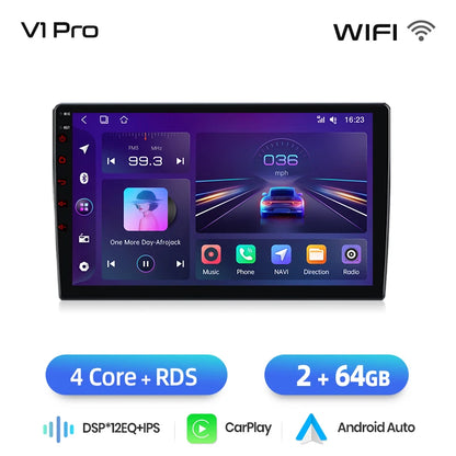 Junsun Wireless CarPlay Android Auto Car Radio For Audi A3 8P 2003 2004 2005 2006 - 2013 GPS Multimedia 2 din Systems Stereo - QUORE