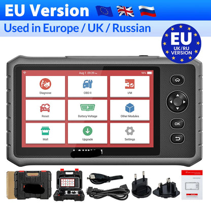 OBD2 Scanner - OBD - Uitleesapparatuur Auto - Diagnosecomputer - Storing Verwijderen - Auto Accessoires - Auto Uitlezen - 32 Reset Services - Systeem Scanner - 7" Touchscreen