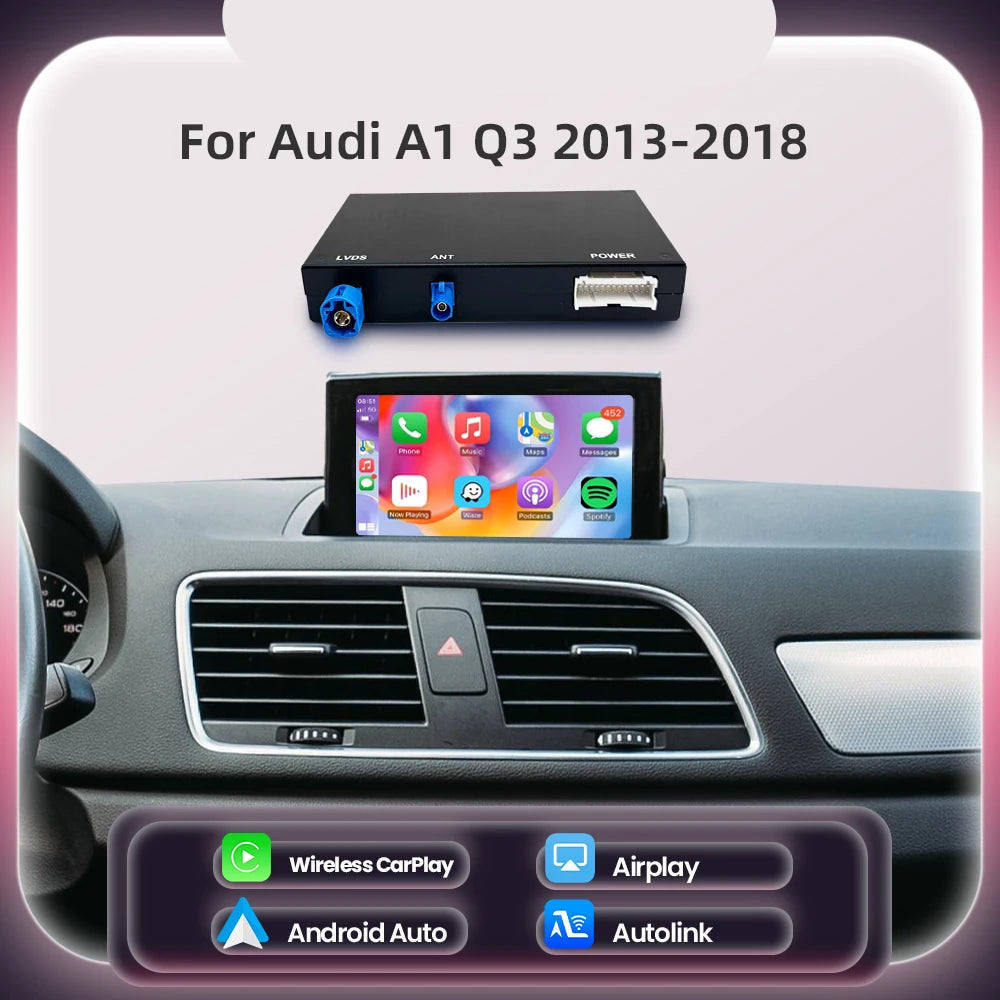 Carplay Adapter – Wireless CarPlay Dongle – Android Auto Interface – Auto Connector – Bluetooth Adapter – Draadloze Verbinding – AirPlay & Mirror Link – Plug & Play Design