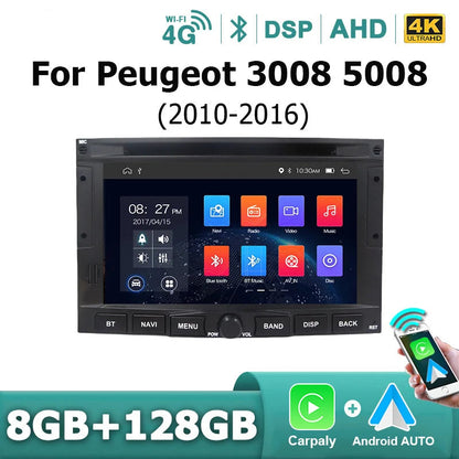 Autoradio – Auto Stereo – Multimedia Speler – 2DIN Radio – Bluetooth Radio – Draadloos CarPlay – Android 14 – 7 Inch Touchscreen