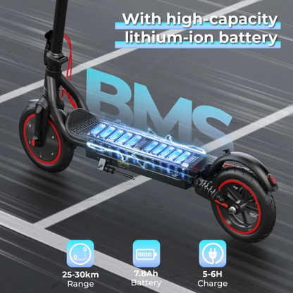 Scooter - Elektrische Step - E-Scooter - Opvouwbare - met Koplampen - Achterlichten - 3-Speed Modi - 36V - 8.5 Inch Honingraatband - 7.8Ah - 350W - 25Km/h - IP54 - Zwart