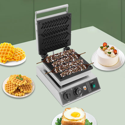 Wafelijzer – Wafel Maker – Wafelijzer Tarwestengel – Wafel Bakker – Wafelijzer 4 Wafels – Gietaluminium – Non-Stick Coating