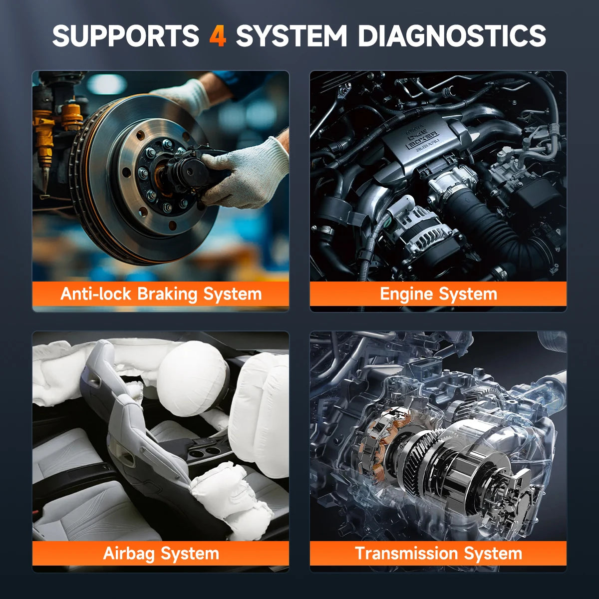 Autodiagnose Tool – OBD2 Scanner – Foutcode Lezer – Auto Diagnostiek – Motorcontrole – 6,2 Inch Scherm – Gratis Updates