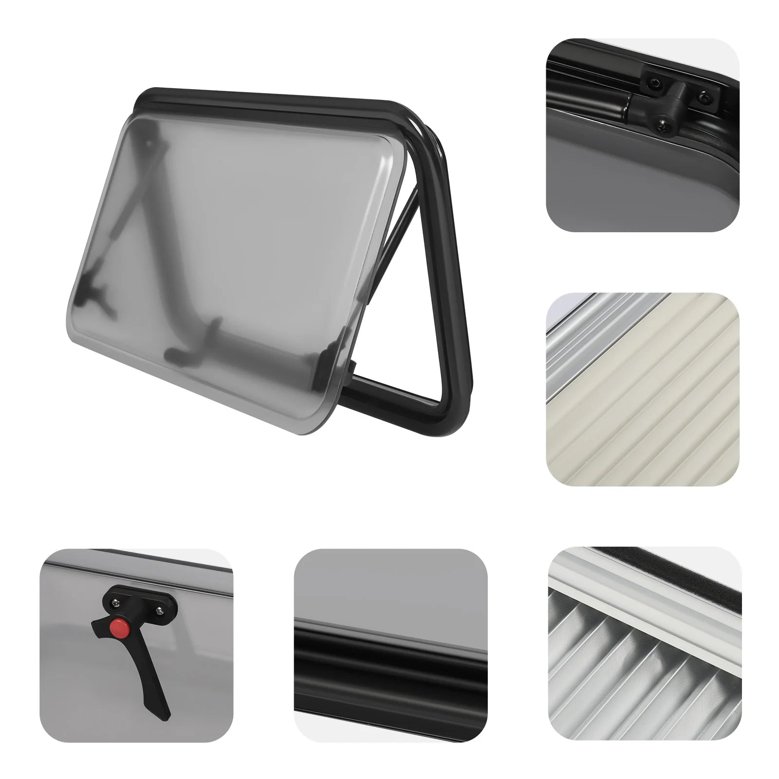 Ventilatieraam Camper – Camperraam – Caravanraam – Schuifraam – Ventilatievenster – Insectennet – Waterdicht – Aluminium 700x400mm - QUORE