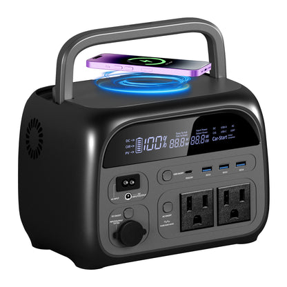 Draagbare Powerstation – Powerbank – Externe Batterij – Back-up Generator – Camping Accu – 500W Hoog Vermogen – 108.000mAh LiFePO4 Batterij - QUORE