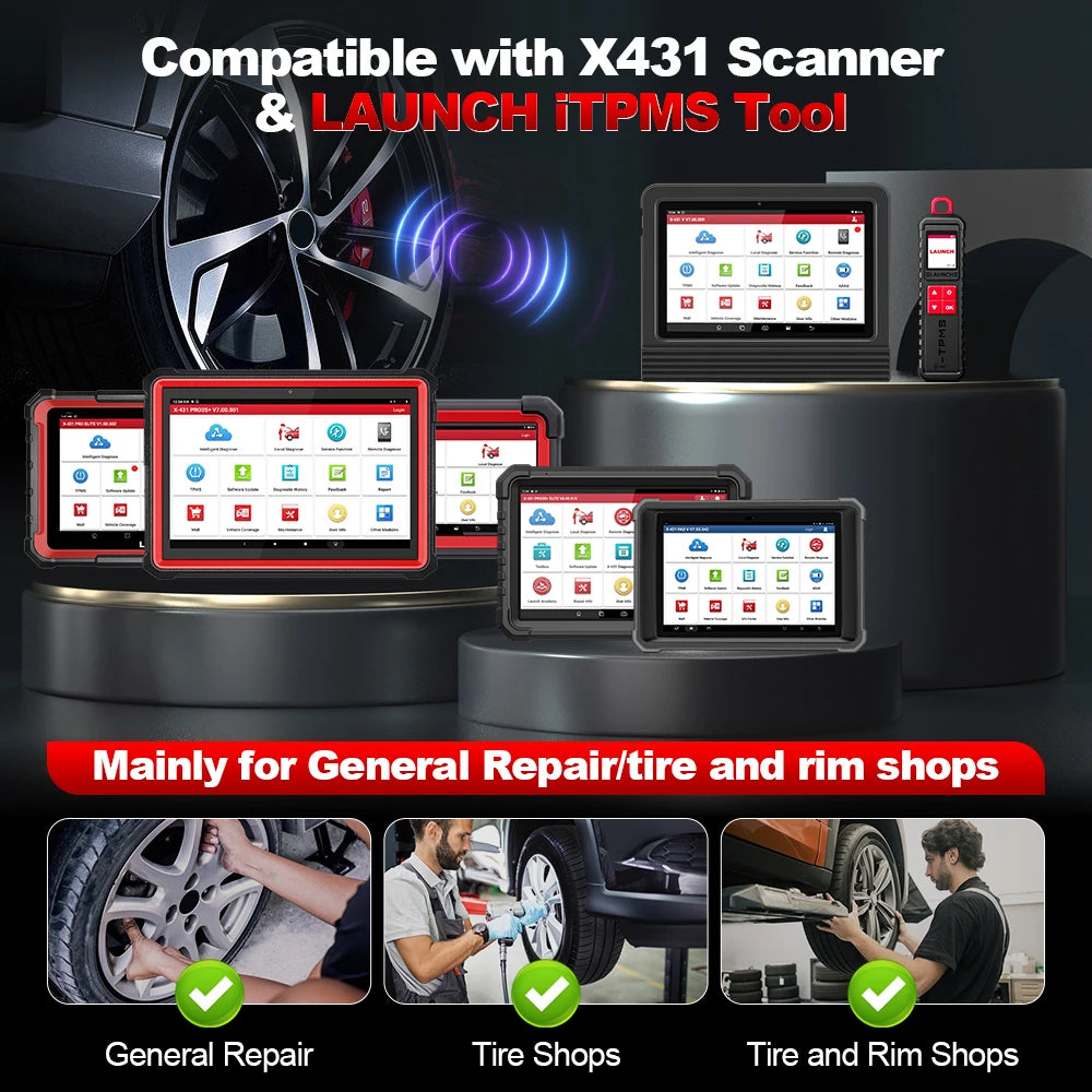 Bandenspanningsensor – TPMS Sensor – Bandenspanningsmeter – Auto Sensor – Dual-Frequency 315/433 MHz – Lange Batterijduur