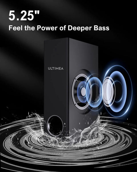 Ultimea - Soundbar - Soundbar for TV - Speakers - Speaker cables - Speaker - 3D Surround Soundbar - 190W - 50Hz-20KHz - Black