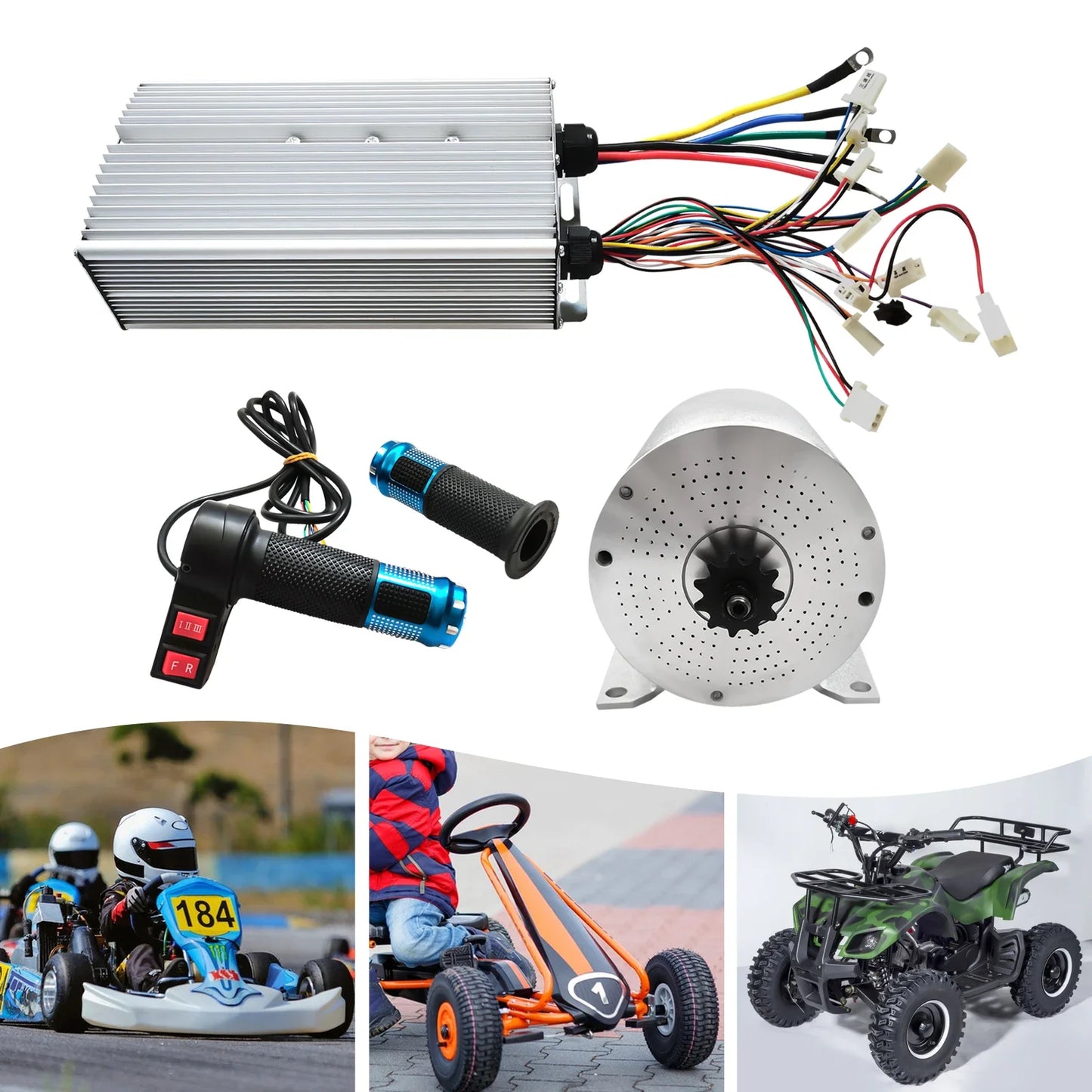 Brushless Motor Kit – Elektrische Motor – E-bike Motor – Scooter Motor – 3000W Vermogen – Aluminium Behuizing