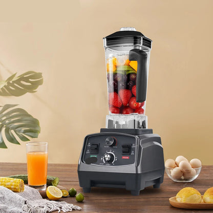 Blender - Blender Smoothie - Smoothie Maker - Foodprocessor - 2200W - Soepmaker - met Timer - 2L BPA-vrije Mengkan - Titaniumgrijs - QUORE