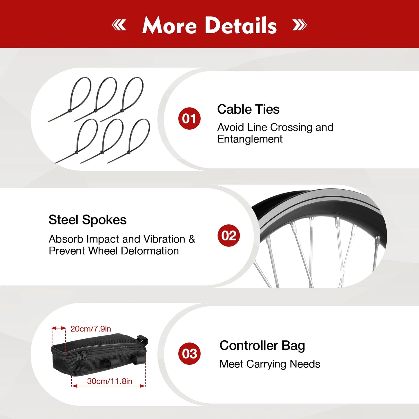 Voorwiel Conversiekit – E-bike Kit – Elektrische Fiets Upgrade – 20-Inch – 1000W Motor – LED-Display